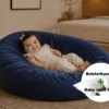 Baby relax hoes + Bolsterkussen voordeelset | Satijn katoen - Midnight blue