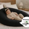 Baby relax hoes + Bolsterkussen voordeelset | Percale katoen - Charcoal black