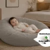 Baby relax hoes + Bolsterkussen voordeelset | Percale katoen - Japandi taupe