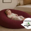 Baby relax hoes + Bolsterkussen voordeelset | Percale katoen - Merlot red