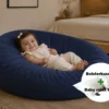 Baby relax hoes + Bolsterkussen voordeelset | Percale katoen - Midnight blue